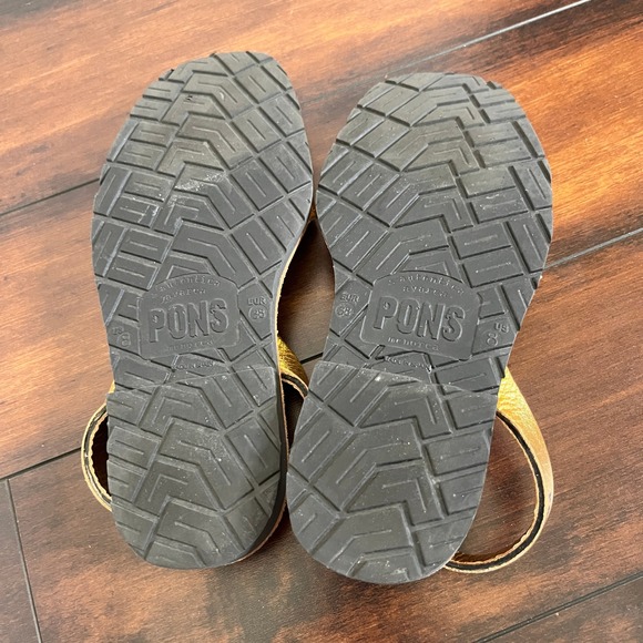 Pons Avarcas Classic Style Metallic Gold Slingback Sandals Women's size 8 - Picture 12 of 12